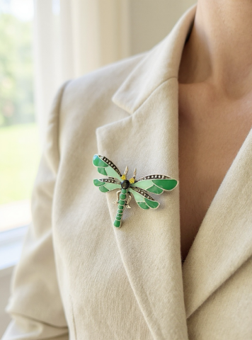 Taş Detaylı Nature Collection Broş VIP Seri