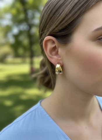 Halka Model Çelik Küpe