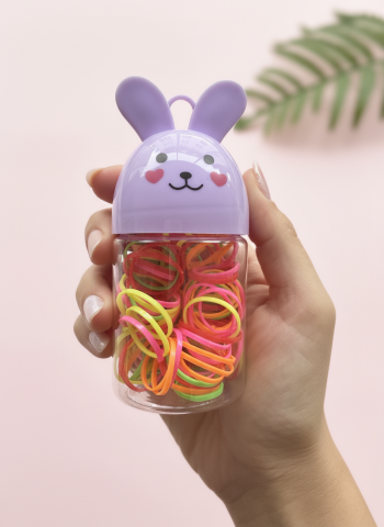 Tavşan Figürlü Kutulu Lastik Toka Seti