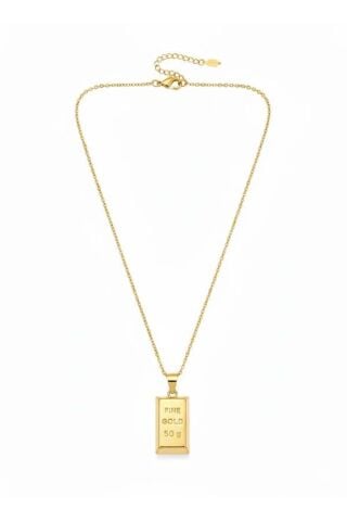 Külçe Modelli Gold Renk kolye