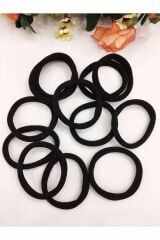 12’li Lüx Siyah Renk Havlu Lastik Toka