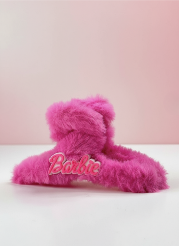 Yazılı Peluş Saç Tokası